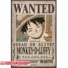 Affiche Wanted Luffy - New World Prime